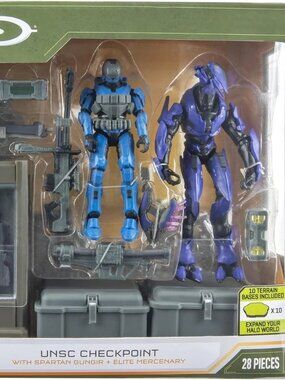 HALO 4” Hero Mission Pack Spartan Gungnir Elite Mercenary Action Figure Set